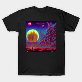 Glowing Mysterious Astral City T-Shirt